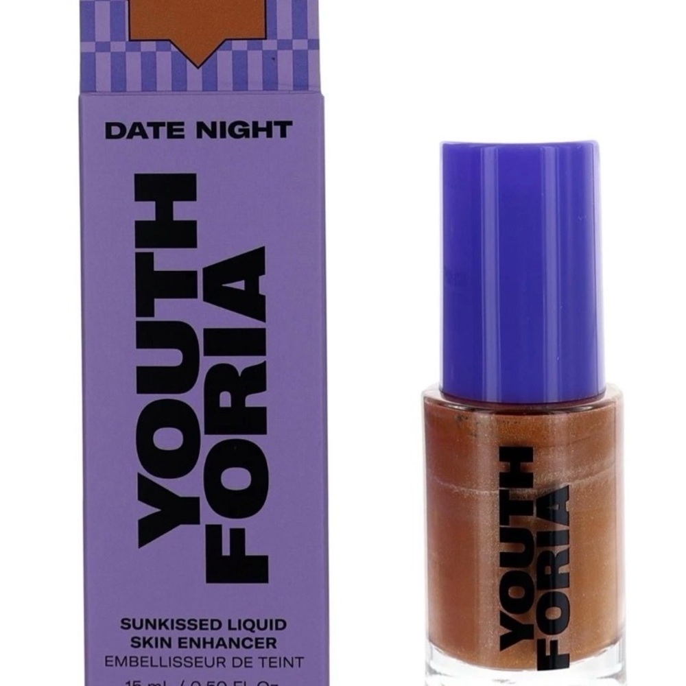 YOUTH FORIA Date Night Sunkissed Liquid Skin Enhancer - Bronzy, New in box